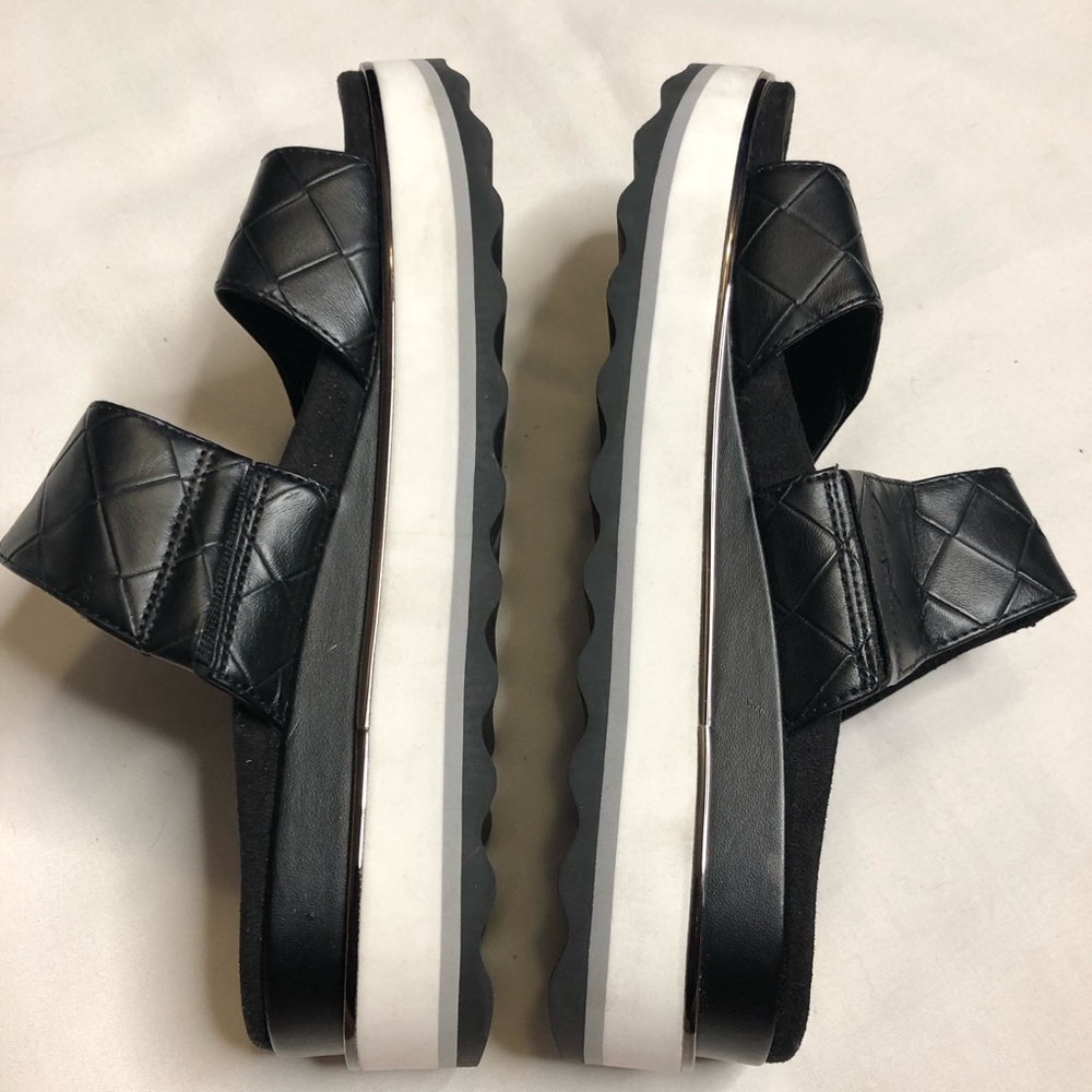 Vionic Brandie platform slide black white sandals - Picture 7 of 11